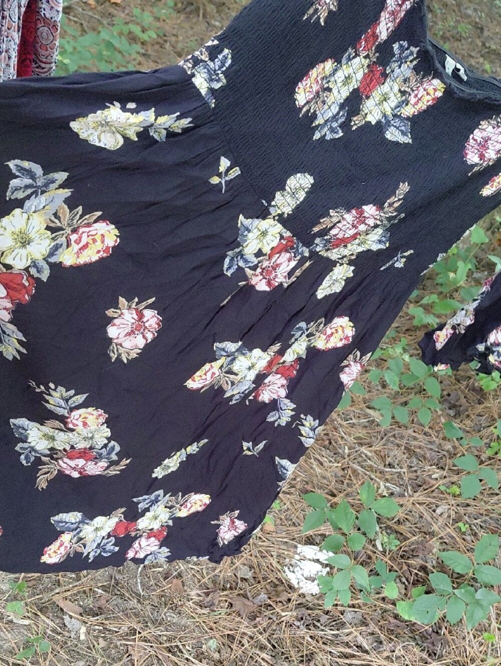 feathers Black Floral Mini Dress - Picture 4 of 4